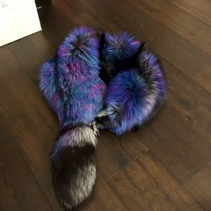 Real fox fur scarf